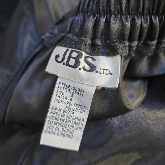 VTG JBS LTD Organza Maxi Skirt Womens 8 Black Balletcore Fairy Whimsygoth Formal - Picture 3 of 10